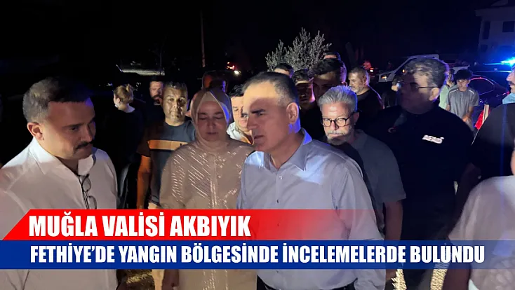 Muğla Valisi Akbıyık, Fethiye’de yangın bölgesinde incelemelerde bulundu