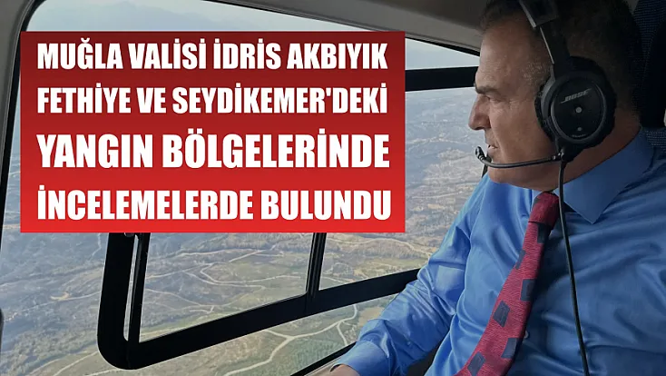 Muğla Valisi İdris Akbıyık, Fethiye ve Seydikemer'deki yangın bölgelerinde incelemelerde bulundu