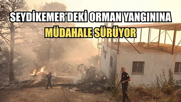 Seydikemer'deki orman yangınına müdahale sürüyor