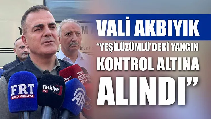 Vali Akbıyık: 'Yeşilüzümlü'deki Yangın Kontrol Altına Alındı'