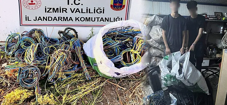 700 bin TL'lik kablo hırsızları suçüstü yakalandı