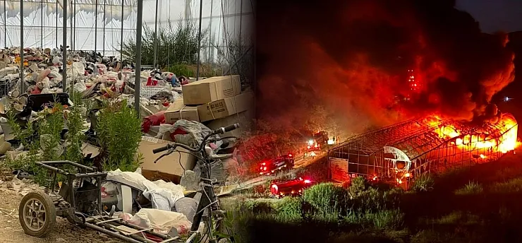 Alev alev yanan yer 'motosiklet serası' çıktı