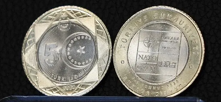 Ankara'daki NATO Zirvesi anısına tedavülde kullanılacak özel 5 lira basıldı
