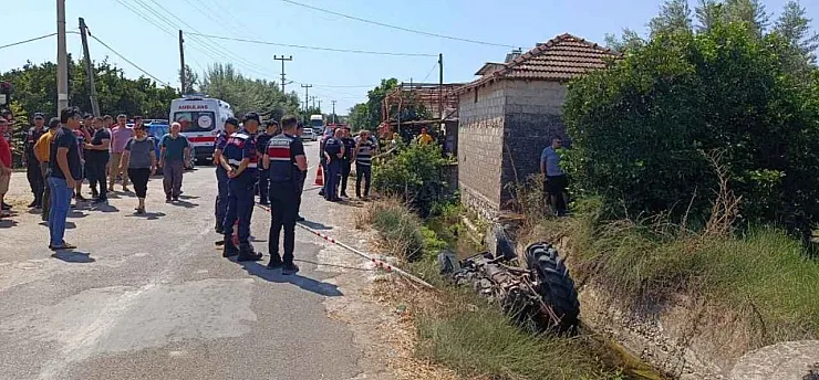 Antalya'da su kanalına düşen traktörün sürücüsü hayatını kaybetti