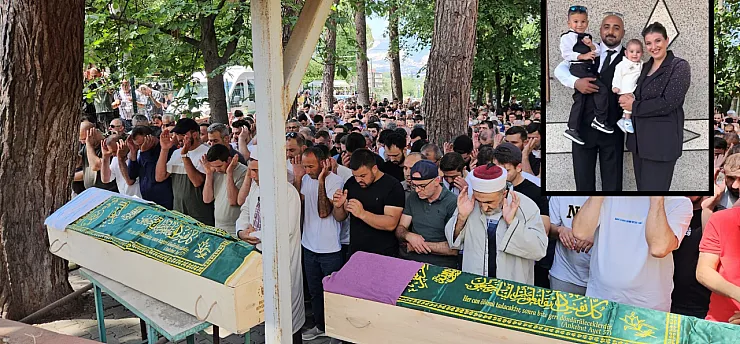 Aynı motosiklette can veren anne-baba gözyaşlarıyla uğurlandı