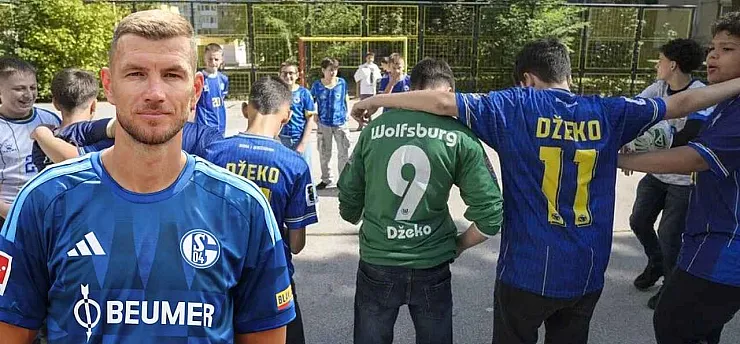 Edin Dzeko'nun eğitim gördüğü okulda öğrenciler, milli futbolcuyu örnek alıyor