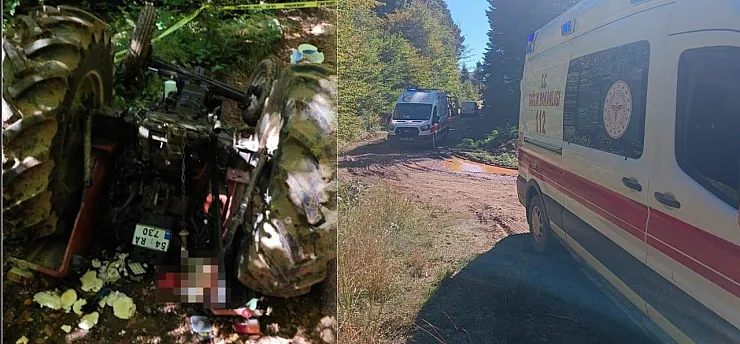 Mantar toplamaya giden ailenin traktörü devrildi: Dede öldü, torunu yaralandı