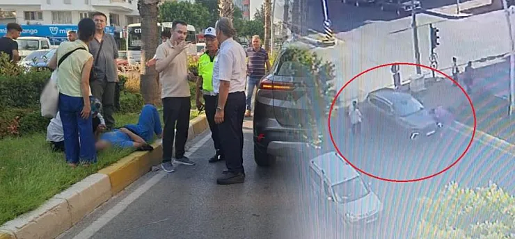 Otomobilin çarptığı kadın metrelerce savruldu