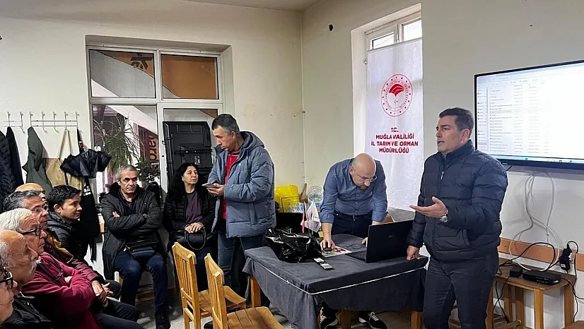 Datça'da üreticilere 'badem hastalık ve zararları' eğitimi verildi