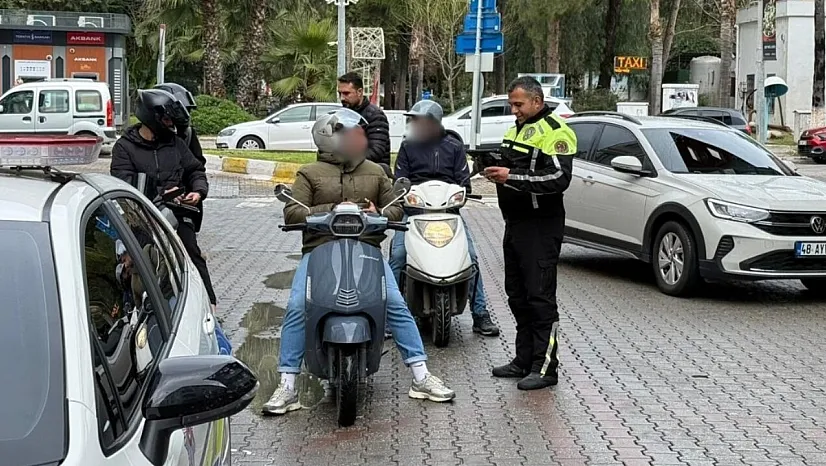 Fethiye Kandönmezler Kavşağı'nda motosiklet sürücülerine sıkı denetim
