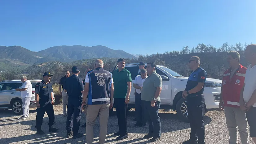 Fethiye protokolü yangın bölgesinde koordinasyonu yerinde takip ediyor