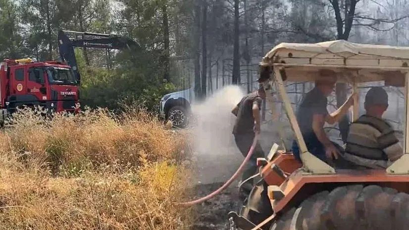 Fethiye Yeşilüzümlü'de bir yanda soğutma, bir yanda koruma çalışmaları