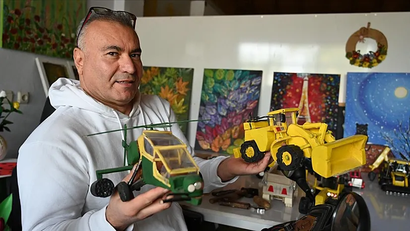 İş kazasında engelli kalınca ahşaptan oyuncak yapma hobisini mesleğe dönüştürdü