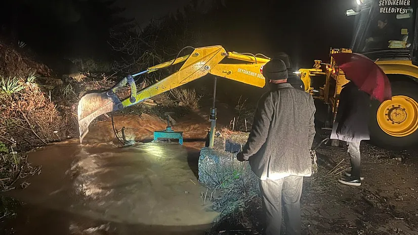 Seydikemer Belediyesi Sel Riskine Karşı Teyakkuzda