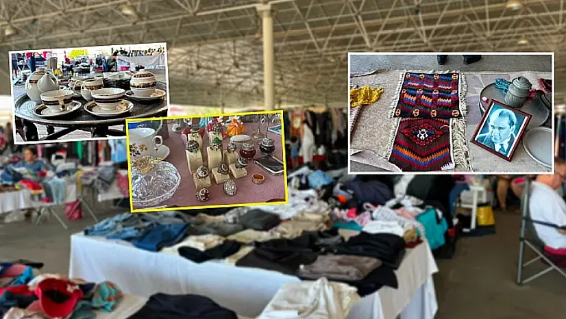 Bakırdan gümüşe, ev eşyasından tekstile: Fethiye Çalıca'da İkinci El Pazarı