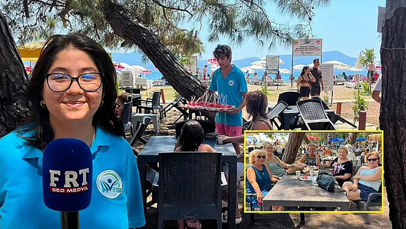 Fethiye Akmaz Halk Plajı'nda yaz sıcağına karşı serinleten ikram: Ücretsiz karpuz