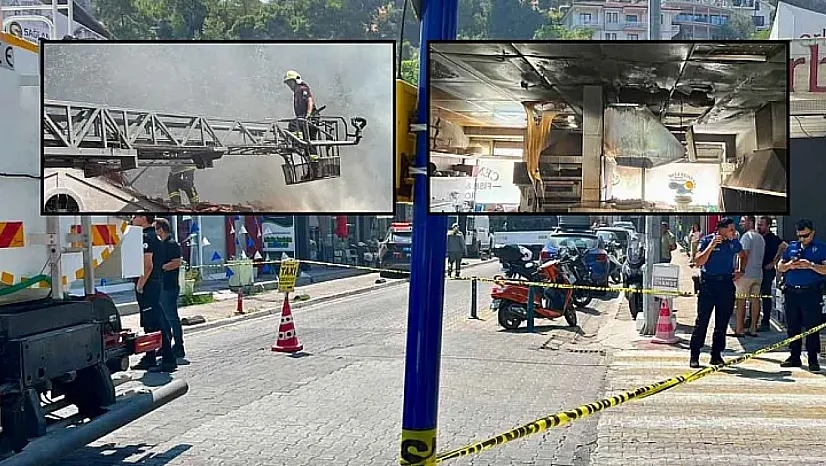 Fethiye Balık Pazarı'ndaki yangın kontrol altına alındı