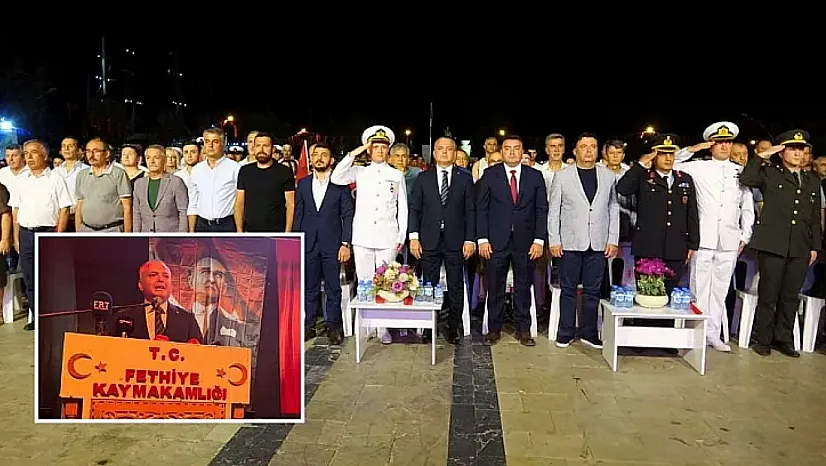 Fethiye'de 15 Temmuz Demokrasi ve Milli Birlik Yürüyüşü Gerçekleştirildi
