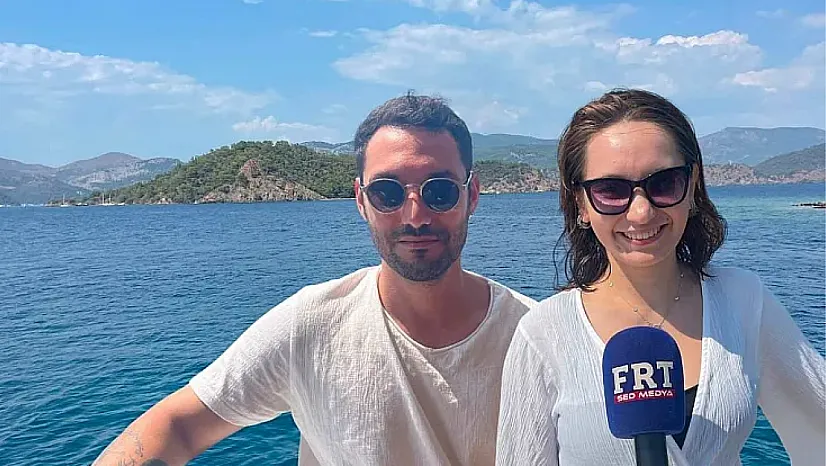 Fethiye'de mavinin keyfini çıkardılar: 'İş stresinden kaçmak için birebir'