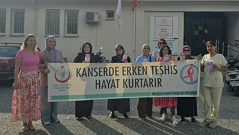 Fethiye'de meme kanserine karşı farkındalık çalışması