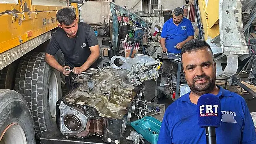 Fethiye Sanayisinde kamyon ustasından yaz aylarında araç bakımı uyarısı