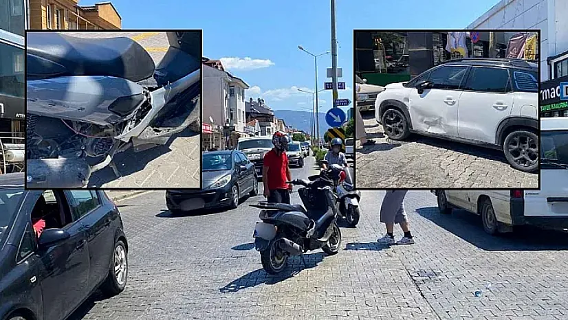 Fethiye Süleyman Demirel Bulvarı'nda Araç ile Motosiklet Çarpıştı