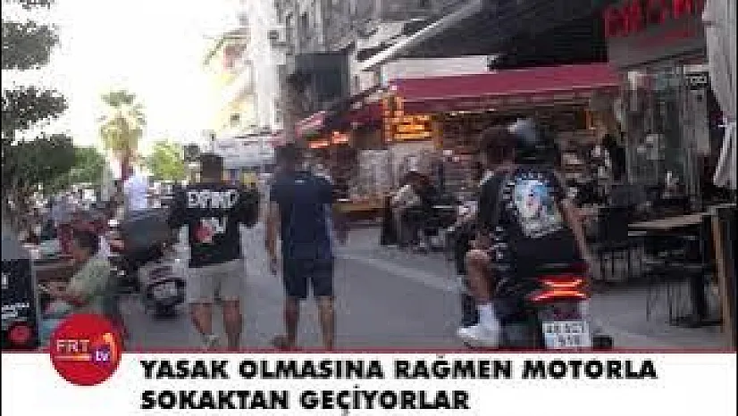 Yasak Olmasına Rağmen Motorla Sokaktan Geçiyorlar