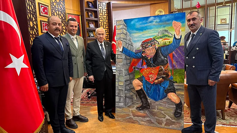 Bahçeli'ye Muğla Zeybeği Tablosu: MHP Muğla'dan Anlamlı Ziyaret