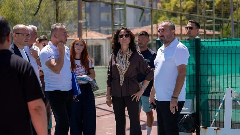 Başkan Köksal Aras, Ali Fuat Özge Spor Tesislerinde incelemelerde bulundu