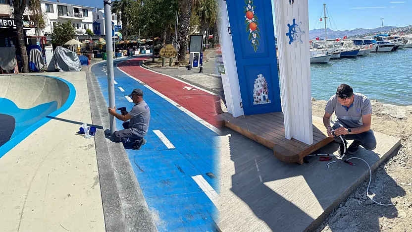 Bodrum'da belediye ekipleri sahada