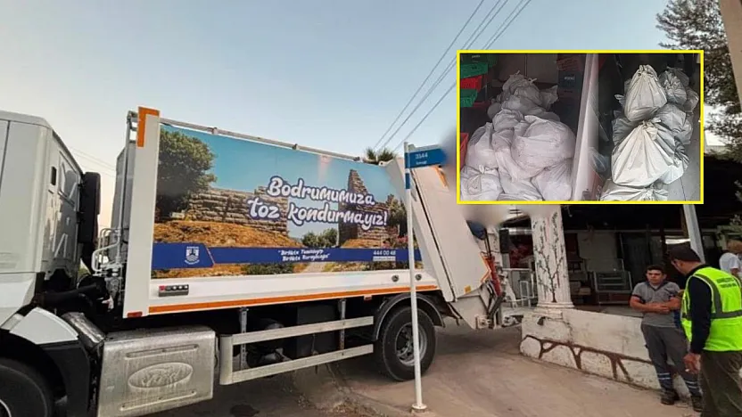 Bodrum'da kapalı kasap deposundan 400 kilo bozuk et çıktı