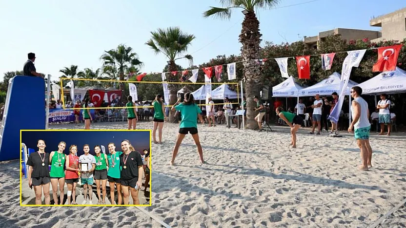 Bodrum'da plaj voleybolu heyecanı