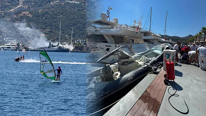 Bodrum'da Şişme Bot Rıhtıma Çarparak Patladı: 1 Yaralı