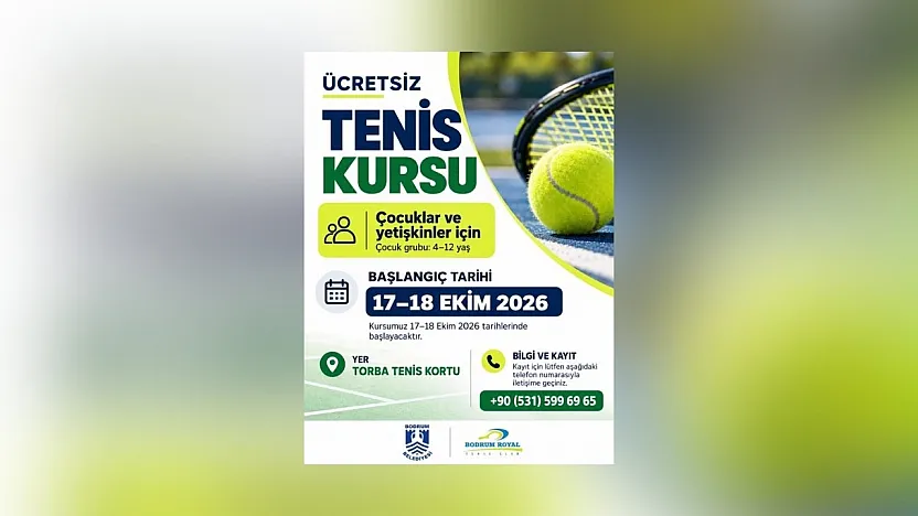 Bodrum'da ücretsiz tenis kursu başlıyor