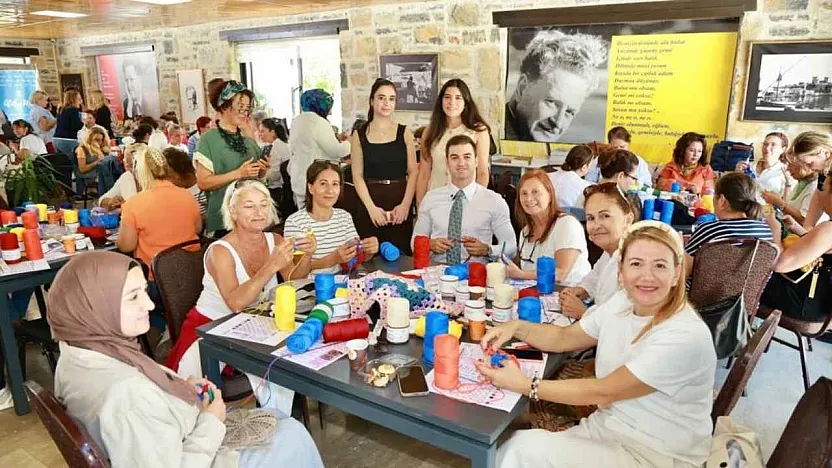 Bodrum sokakları kadınların ördüğü motiflerle renklenecek