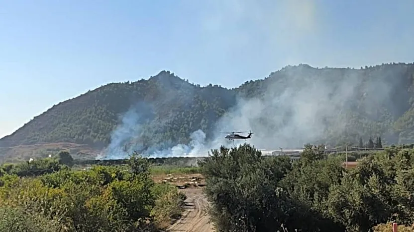 Dalaman'da tarım alanındaki yangın kısa sürede söndürüldü