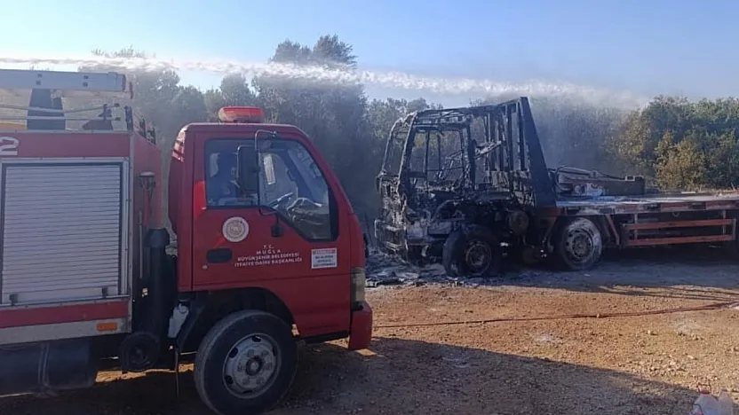 Datça'da kamyoneti yaktığı iddia edilen 2 kişi tutuklandı