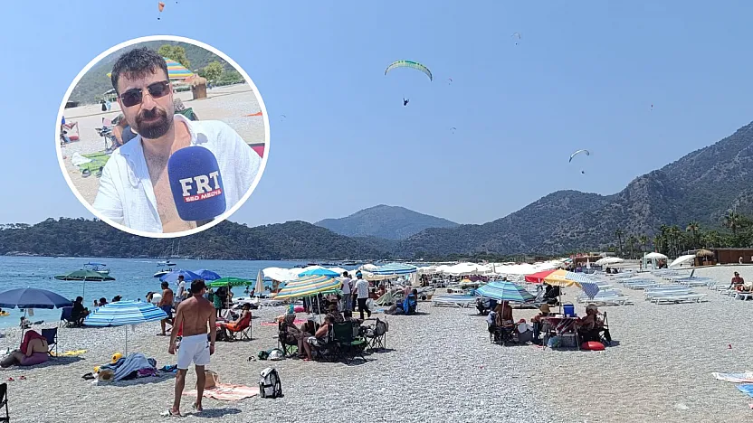 Fethiye Belcekız Plajı tatilcilerin gözdesi olmayı sürdürüyor