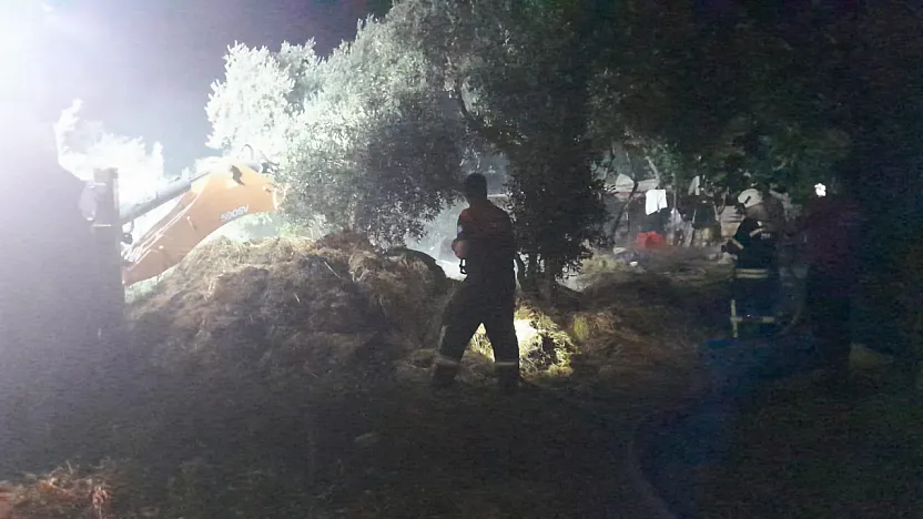 Fethiye'de ahır yangını kontrol altına alındı, soğutma çalışmaları sürüyor