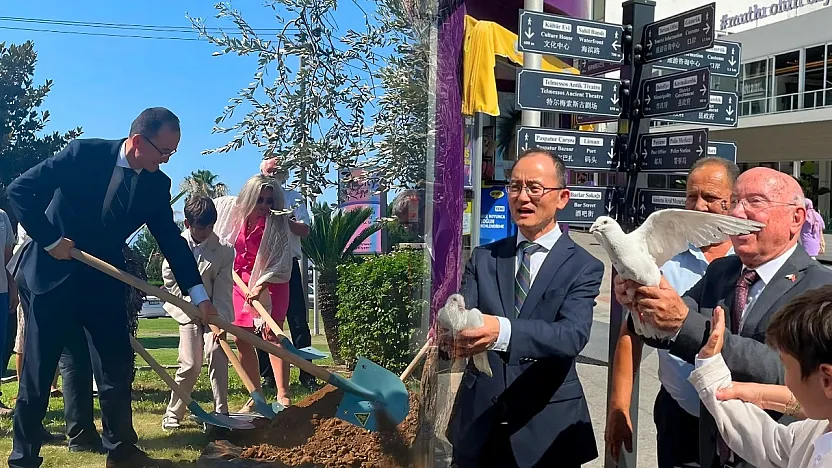 Fethiye'de barışın güvercinleri uçtu, dostluğun zeytini dikildi