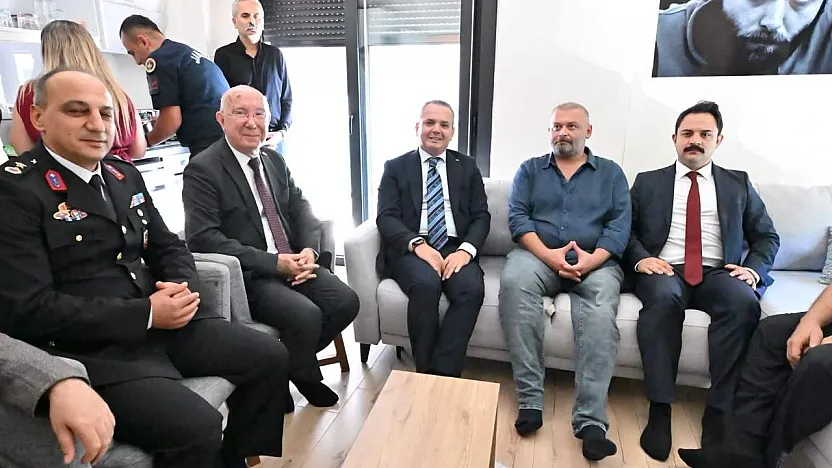 Fethiye'de Kaymakam Akkaya'dan Gazi Binbaşı Kuloğlu'na Ziyaret
