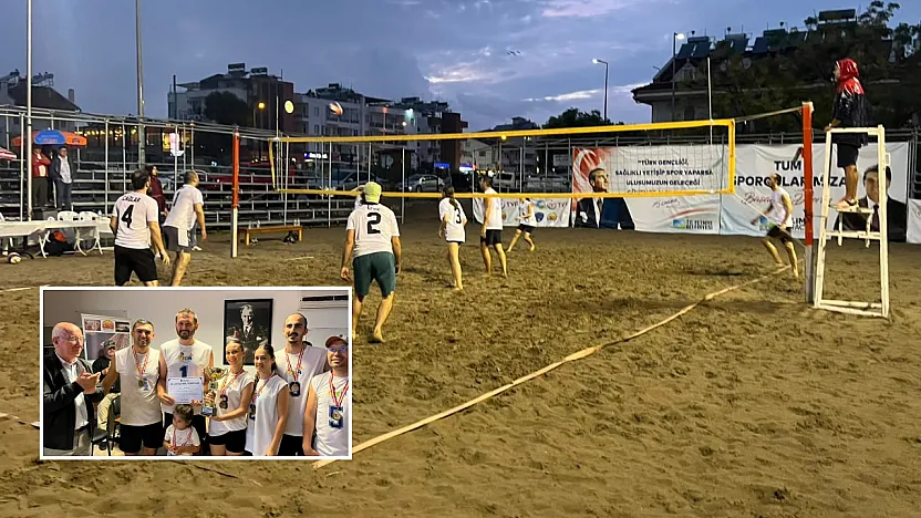 Fethiye'de plaj voleybolunda kupayı 'Ada Sahilleri' kaldırdı