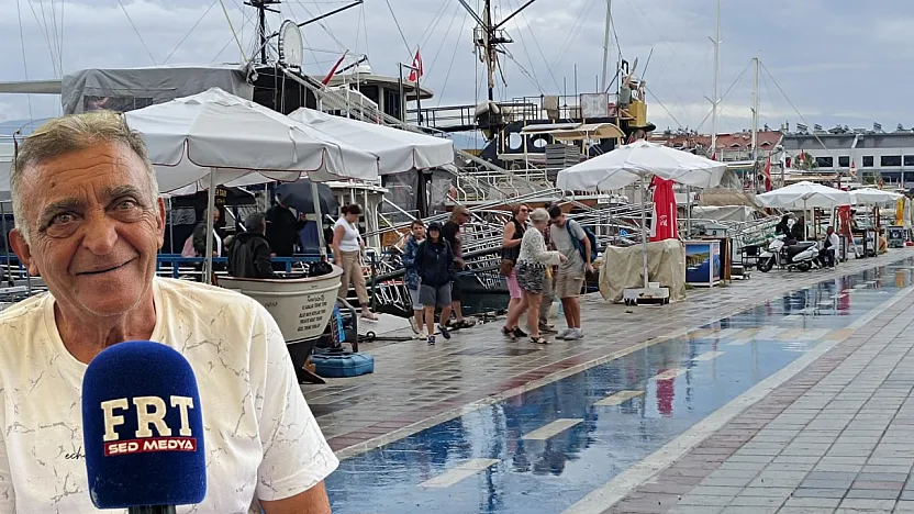 Fethiye'de yağışlı hava tekne seferlerini etkiledi
