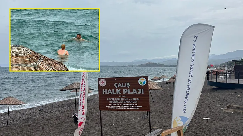 Fethiye'de yağmur deniz keyfine engel olmadı