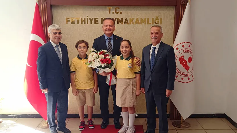 Fethiye'de yeni eğitim öğretim yılının ilk ziyareti Kaymakam Akkaya'ya