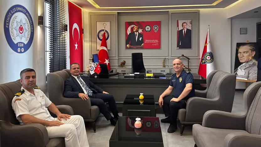 Fethiye Kaymakamı Akkaya'dan Emniyet Müdürü Yüceur'a ziyaret