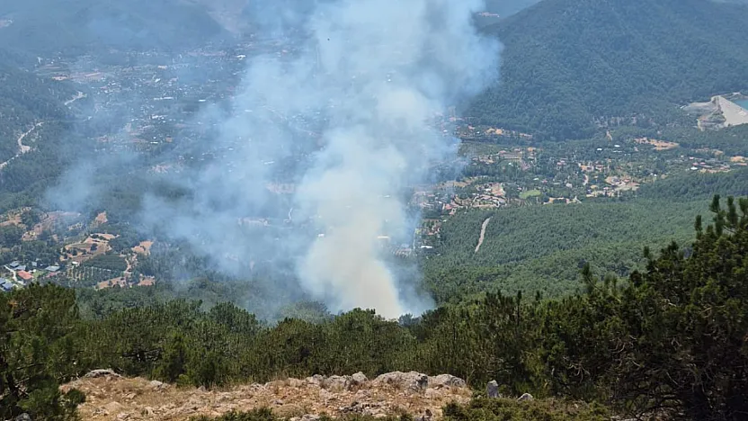 Fethiye Nif'te orman yangını! Havadan müdahale başladı