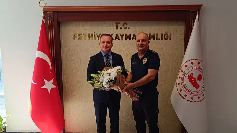 Fethiye'nin Yeni Emniyet Müdürü Yüceur'dan Kaymakam Akkaya'ya ziyaret
