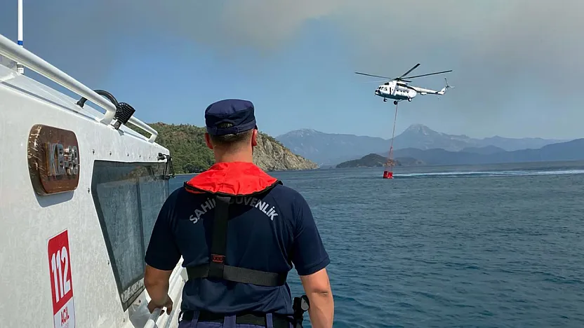 Fethiye sahil Güvenlik su alma noktalarında güvenliği sağlıyor