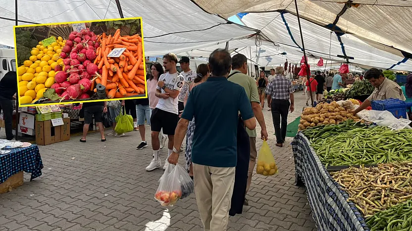 Fethiye Salı Pazarı'nda haftanın meyve ve sebze fiyatları